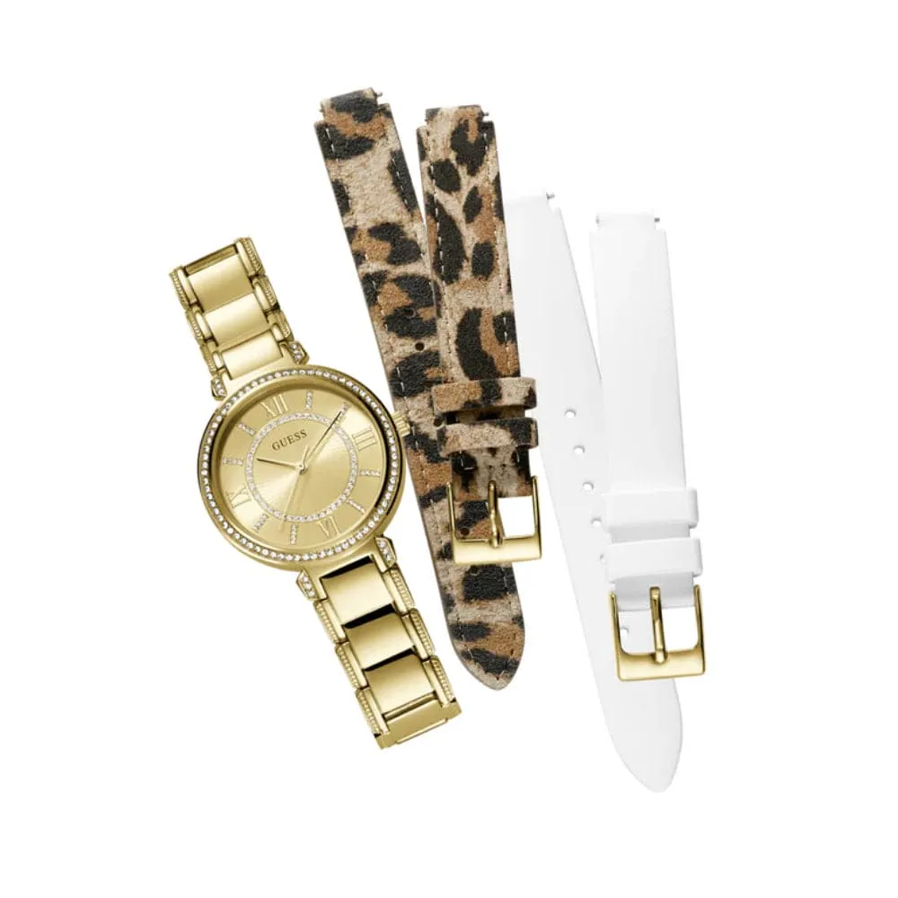 Montre Guess pour Femme GW0588L1 en Acier Inoxydable avec Cadran Analogique Doré et Bracelet en Acier Inoxydable