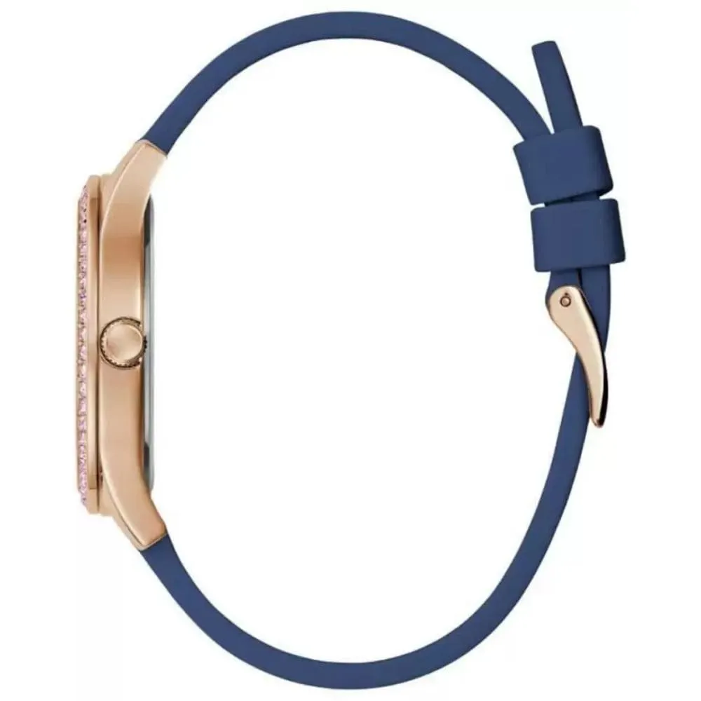 Montre Guess pour Femme en Silicone Bleu Analogique à Quartz GW0530L3