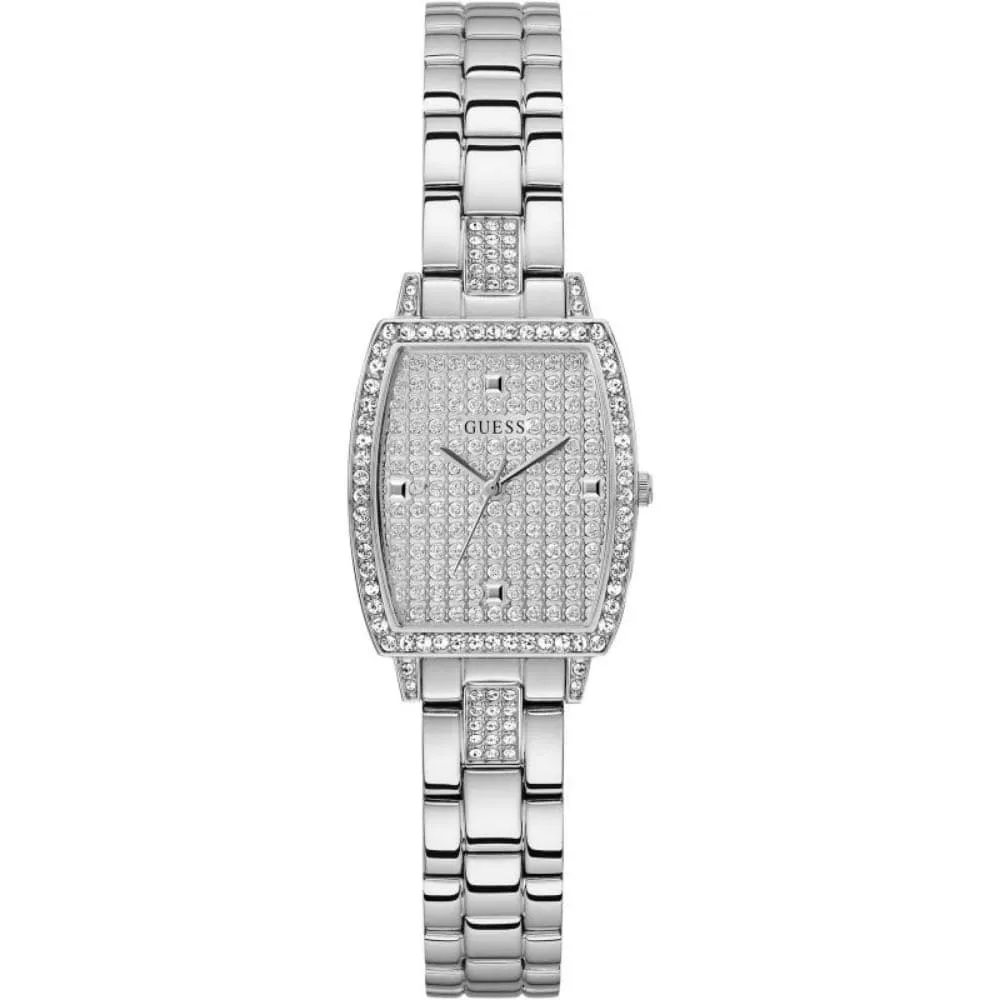 Montres Jewelry Guess Guess Analog Cadran Argenté Bracelet en Acier Inoxydable Montre Femme GW0611L1