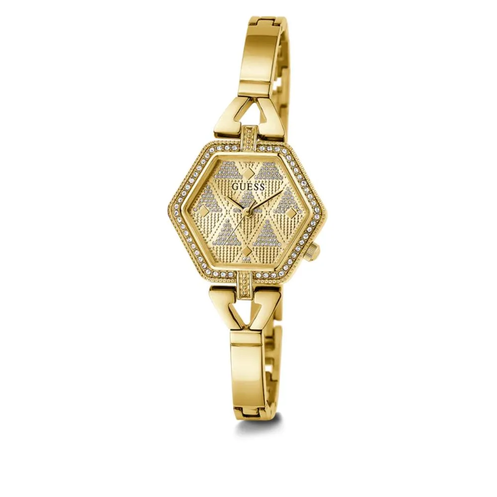 Montre Guess pour femme Audrey Glitz analogique en ton or GW0680L2