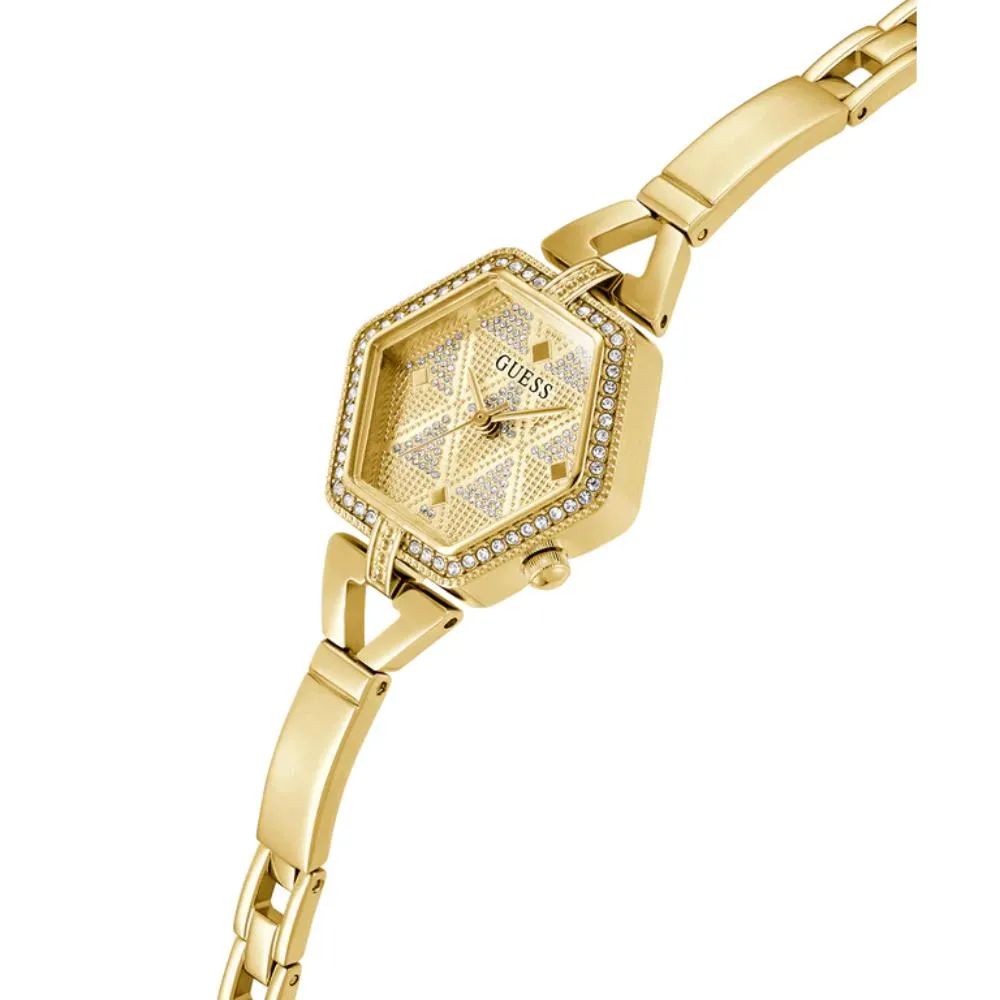 Montre Guess pour femme Audrey Glitz analogique en ton or GW0680L2