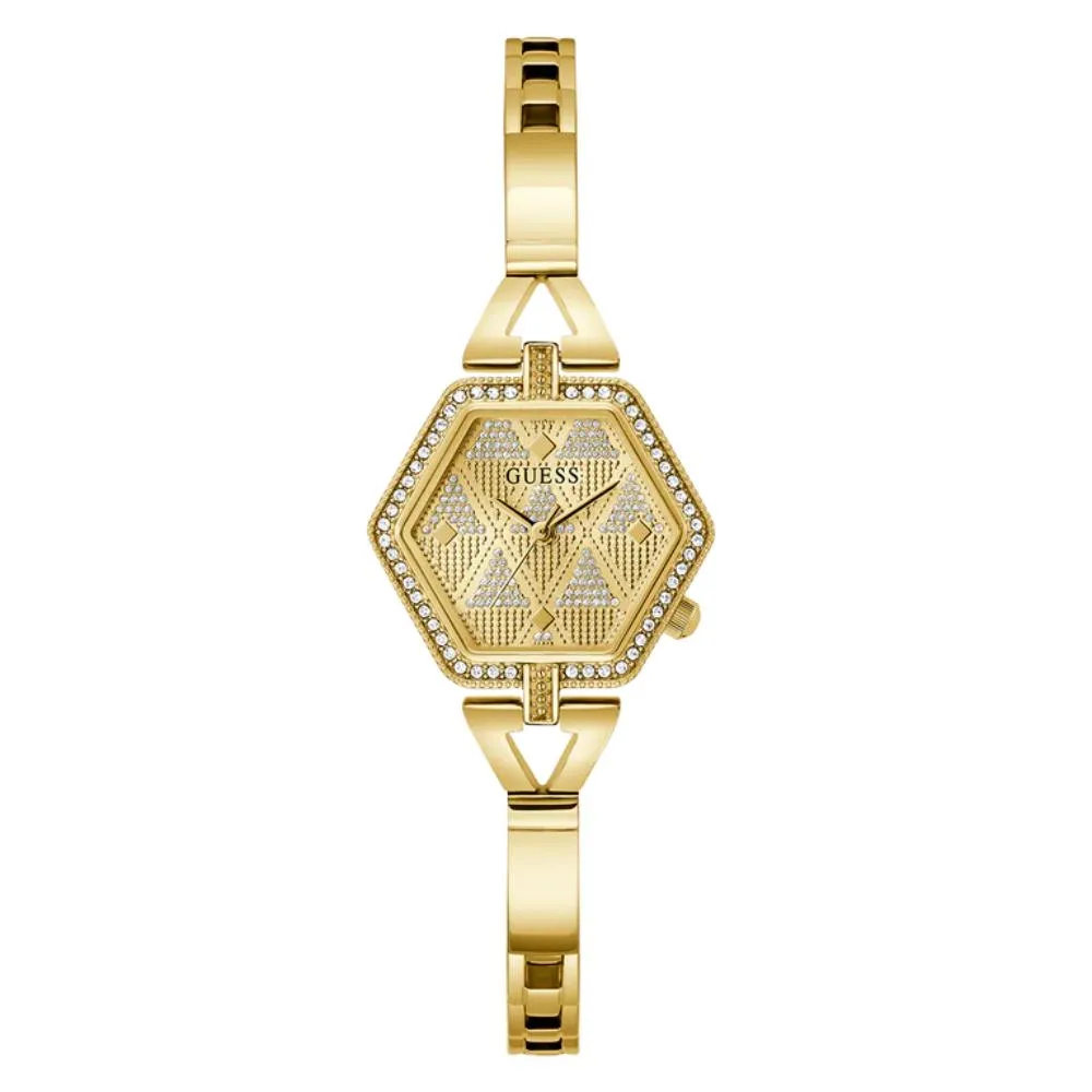 Montre Guess pour femme Audrey Glitz analogique en ton or GW0680L2