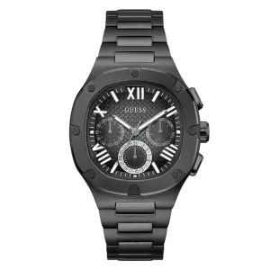 Montre Guess Bijoux Chronographe Cadran Noir Bracelet Acier Inoxydable pour Homme GW0572G3