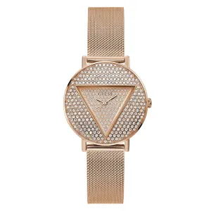 Montres Jewelry Guess Guess Iconique en Acier Inoxydable Or Rose pour Femme GW0477L3