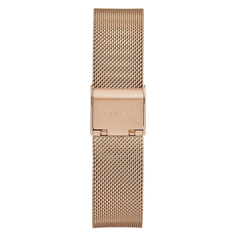 Montres Jewelry Guess Guess Iconique en Acier Inoxydable Or Rose pour Femme GW0477L3