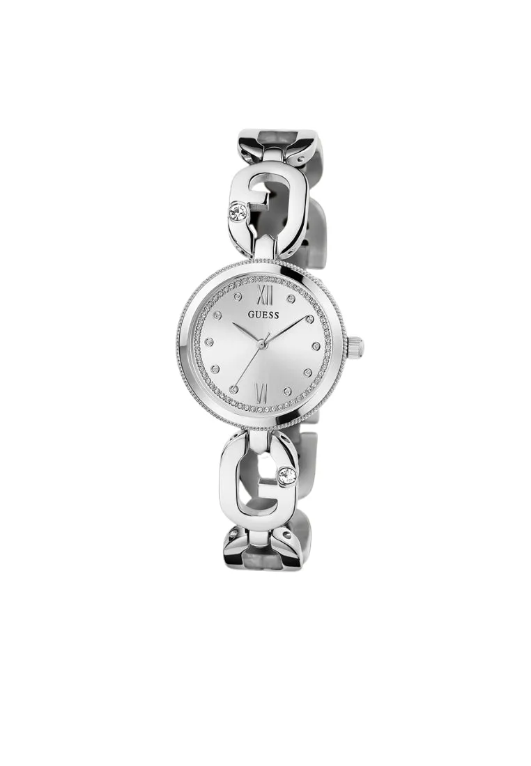 Montre Guess pour Femmes en Ton Argent avec Bracelet Mailles G-Links GW0759L1