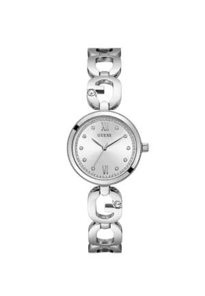 Montre Guess pour Femmes en Ton Argent avec Bracelet Mailles G-Links GW0759L1