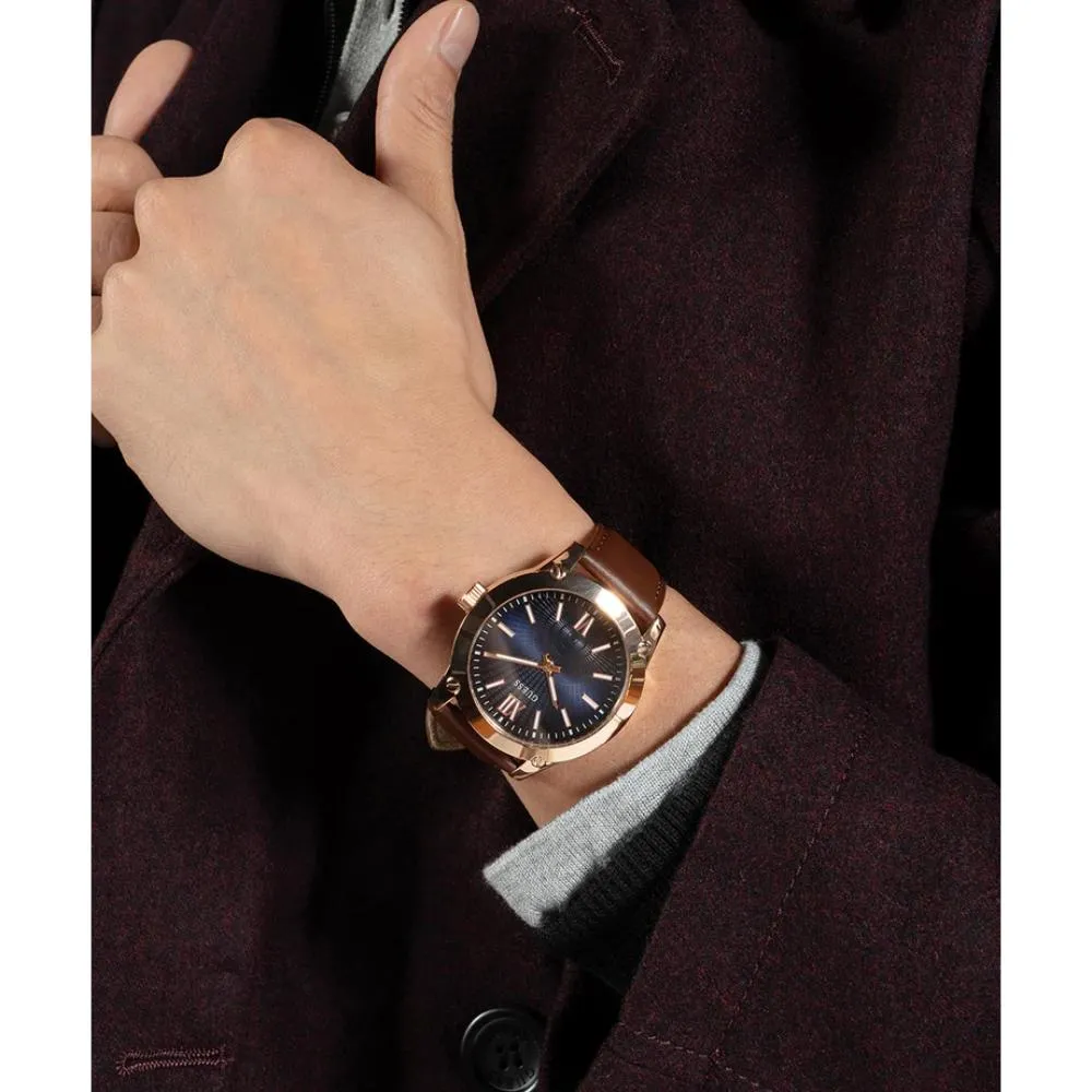 Montre Guess pour Homme en Ton Or Rose Analogique GW0630G3
