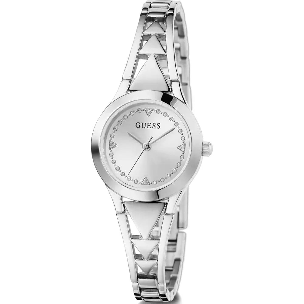 Montre Guess pour Femmes GW0609L1 en Acier Inoxydable avec Cadran Argenté et Bracelet en Acier Inoxydable