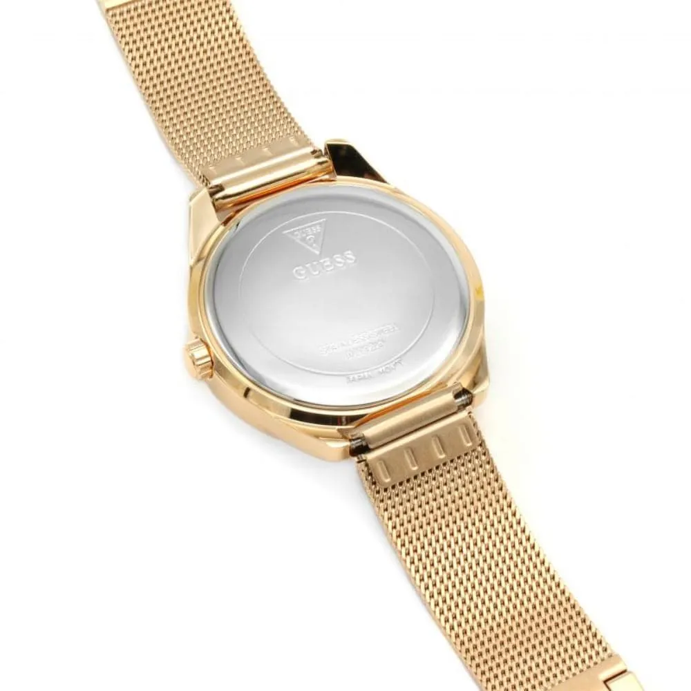 Montre Guess pour Femme W1142L4, Cadran Tri Glitz en Or Rose, Bracelet Milanese