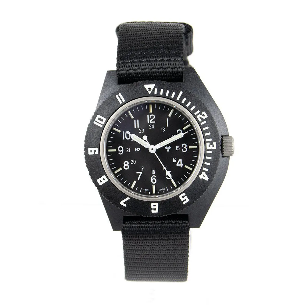 Montres Marathon de Bijoux Nouveau Navigateur Pilote en Cristal de Saphir avec Tritium - Noir - 41mm