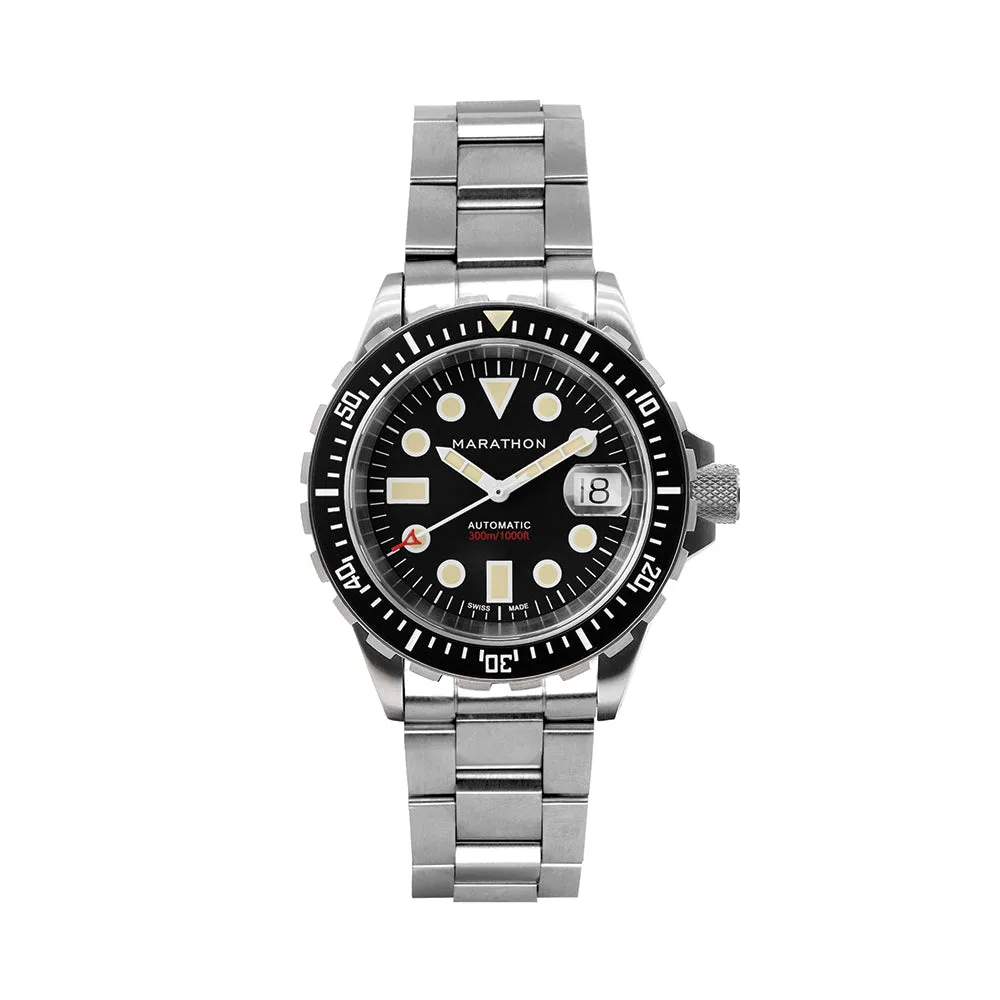Montres Jewelry Marathon Original Search & Rescue avec Date (OSAR-D) Plongeur Automatique 41mm - Noir sur Bracelet