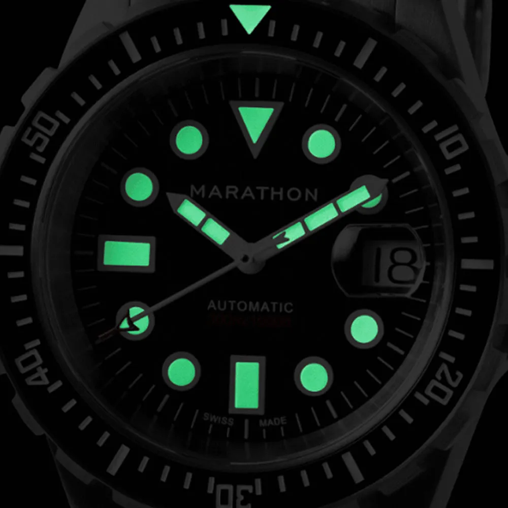 Montres Jewelry Marathon Original Search & Rescue avec Date (OSAR-D) Plongeur Automatique 41mm - Noir sur Bracelet