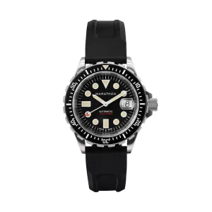 Montres Jewelry Marathon Original Search & Rescue avec Date (OSAR-D) Plongeur Automatique 41mm - Noir sur Bracelet Caoutchouc