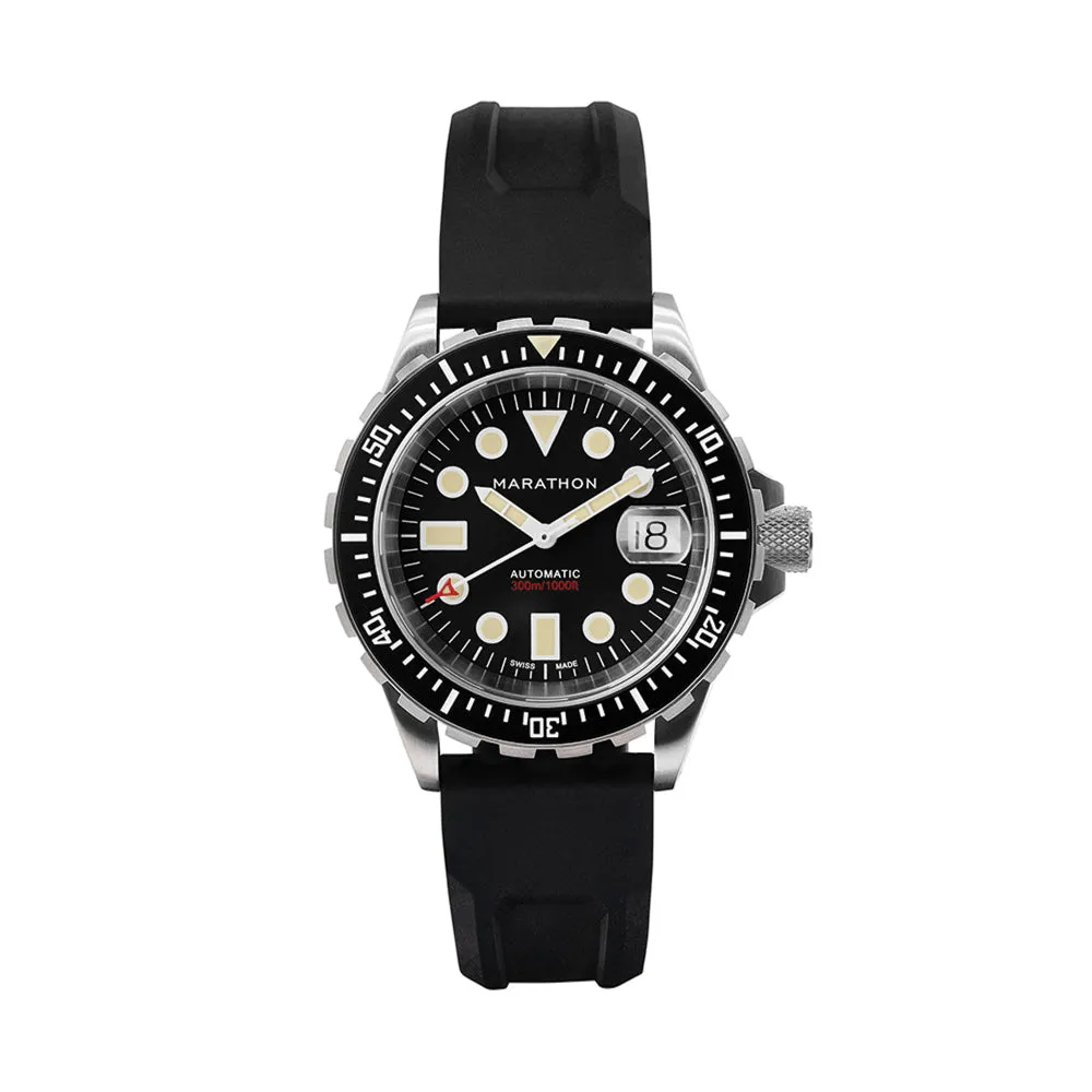 Montres Jewelry Marathon Original Search & Rescue avec Date (OSAR-D) Plongeur Automatique 41mm - Noir sur Bracelet Caoutchouc