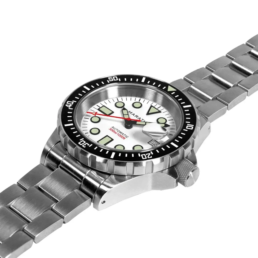 Montres Marathon de Bijoux OSAR-D Édition Arctique Type I Plongeur Automatique 41mm - Blanc sur Bracelet