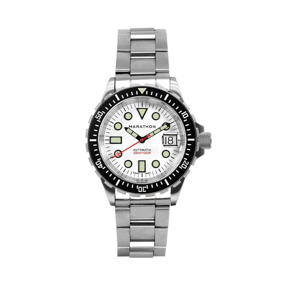 Montres Marathon de Bijoux OSAR-D Édition Arctique Type I Plongeur Automatique 41mm - Blanc sur Bracelet