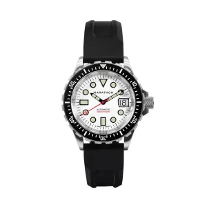 Montres Marathon de Bijoux OSAR-D Édition Arctique Type I Plongeur Automatique 41mm - Blanc sur Bracelet en Caoutchouc