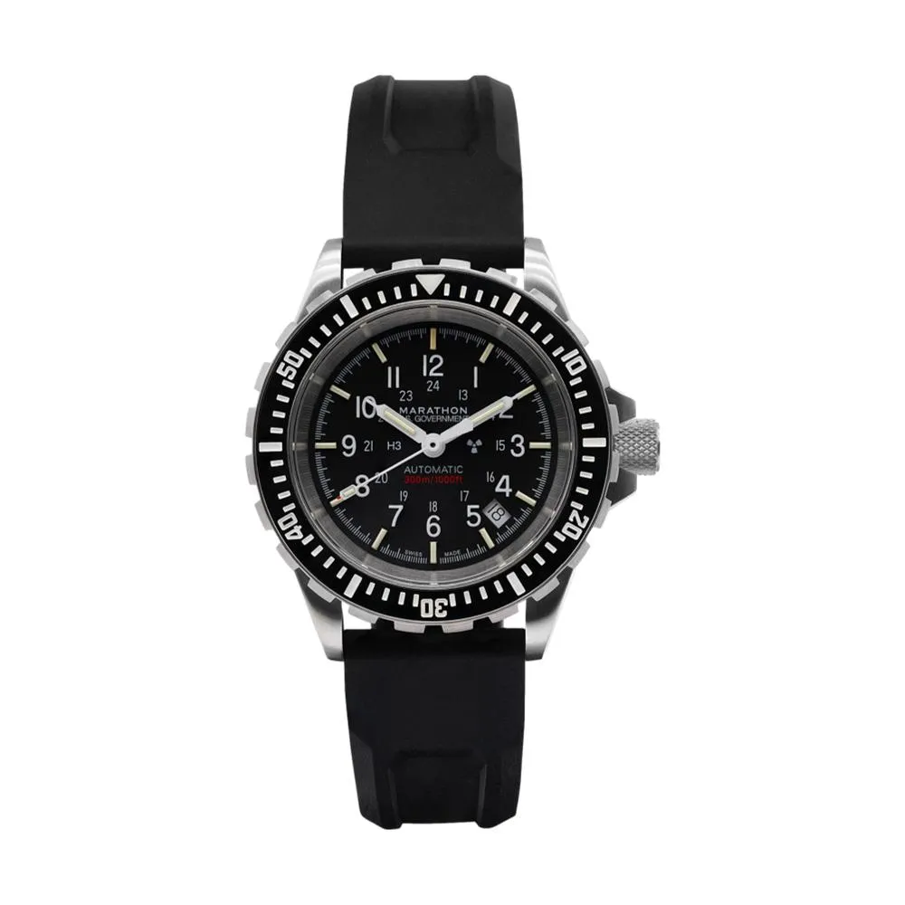 Montres Jewelry Marathon Search & Rescue Diver's Automatique (GSAR) 41mm - Noir sur Bracelet Caoutchouc