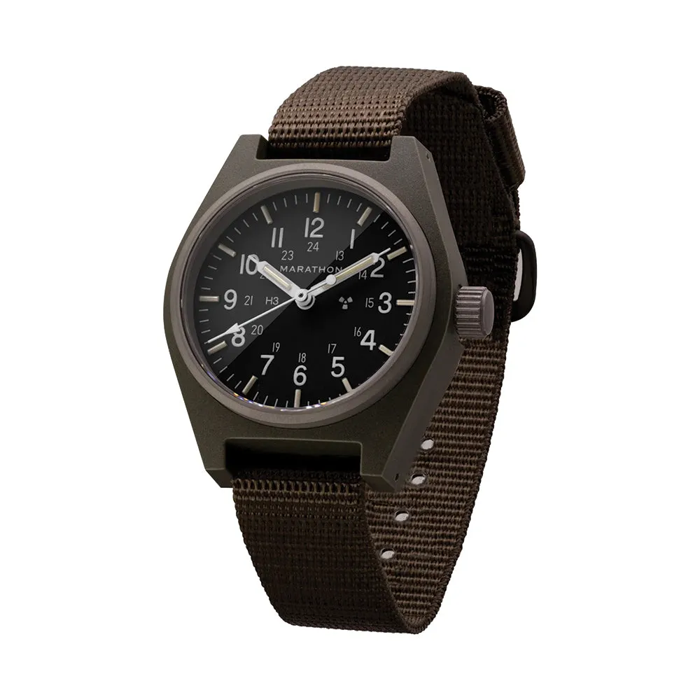 Montres Marathon Type II Field Mécanique Usage Général Mécanique 34mm - Noir sur Bracelet Nylon