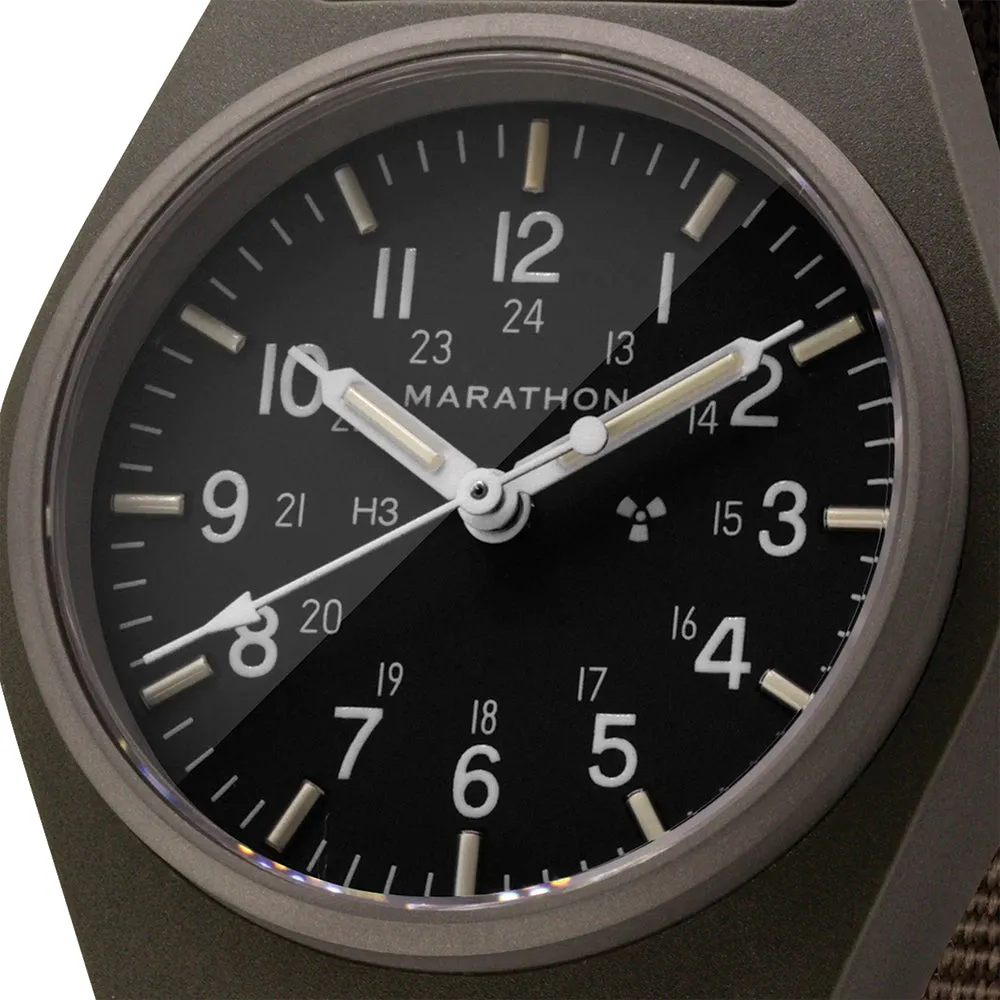 Montres Marathon Type II Field Mécanique Usage Général Mécanique 34mm - Noir sur Bracelet Nylon