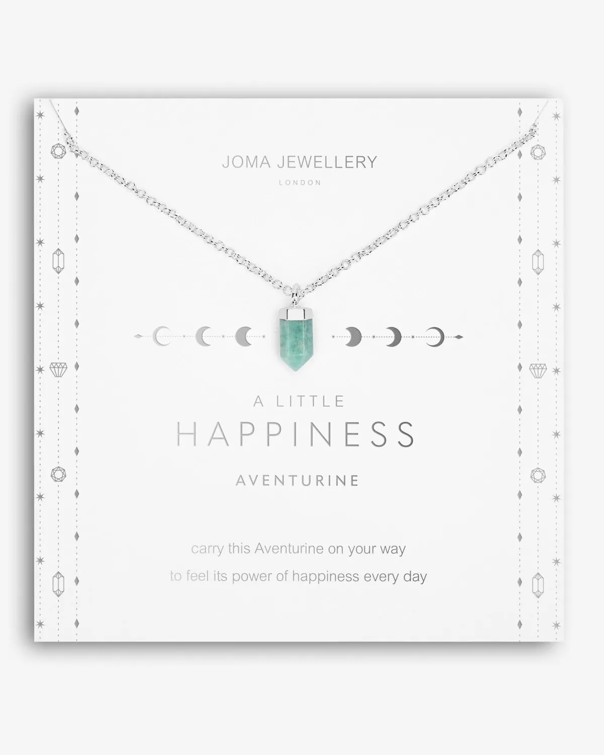 Collier Bonheur en Cristal d'Affirmation Joma Jewelry en Argent & Aventurine