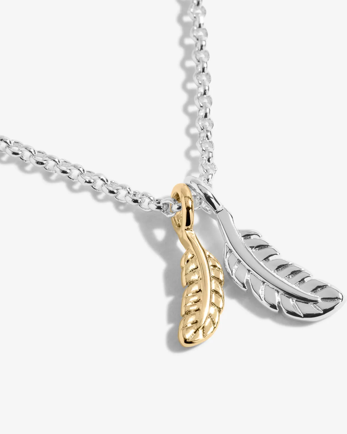 Joma Jewelry Plumes Apparaissent Lorsque les Êtres Chers Sont Proches Collier en Argent et Or