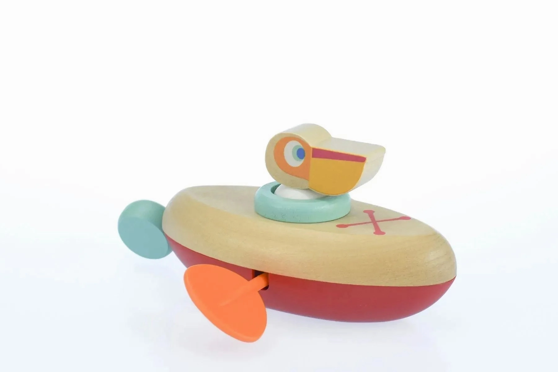 Kaper Kidz Toys Animal Canoe Pull String Water Bath Toy