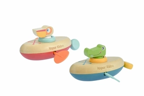 Kaper Kidz Toys Animal Canoe Pull String Water Bath Toy