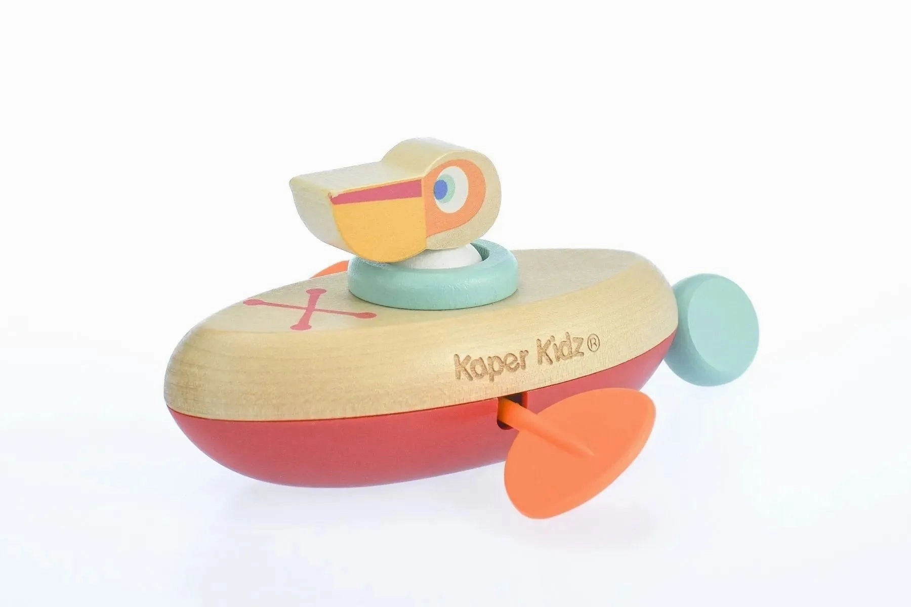 Kaper Kidz Toys Animal Canoe Pull String Water Bath Toy