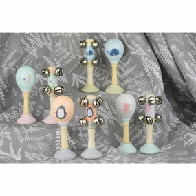 Kaper Kidz Toys Calm & Breezy Sea Wooden Maraca & Bell Stick Set