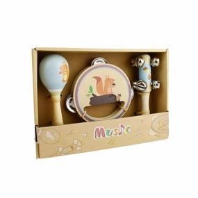 Kaper Kidz Toys Calm & Breezy Woodland Wooden 3 Piece Musical Set