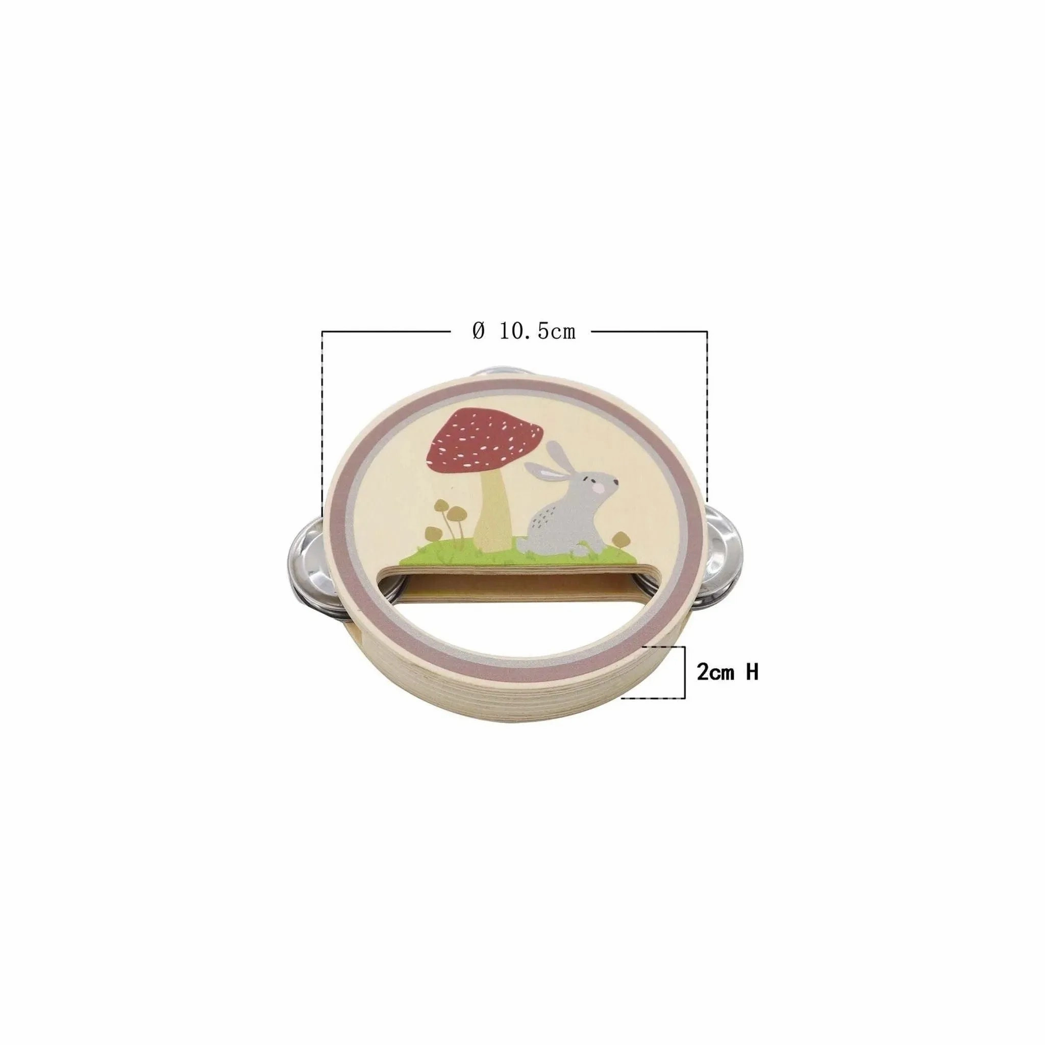 Kaper Kidz Toys Calm & Breezy Woodland Wooden Tambourine