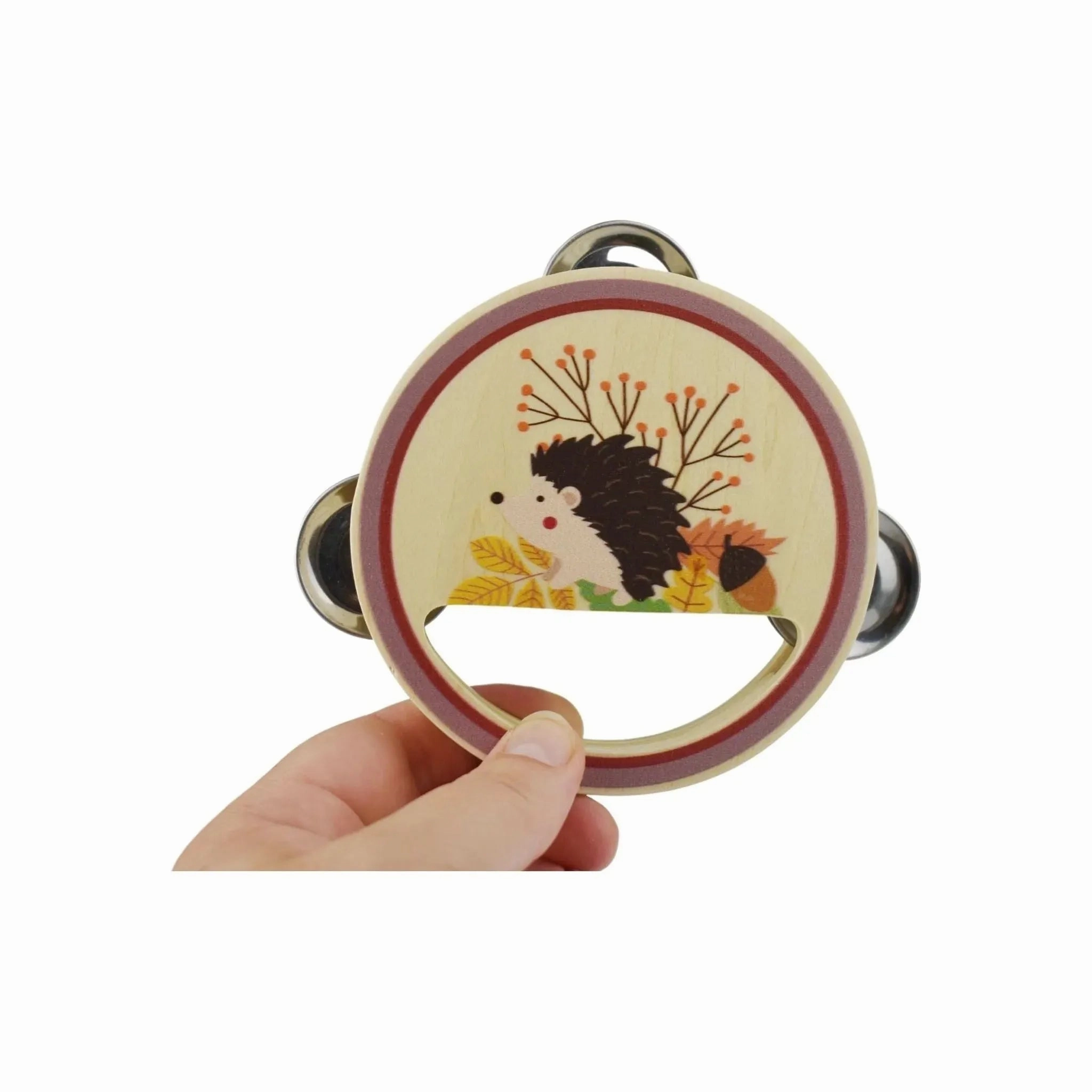 Kaper Kidz Toys Calm & Breezy Woodland Wooden Tambourine