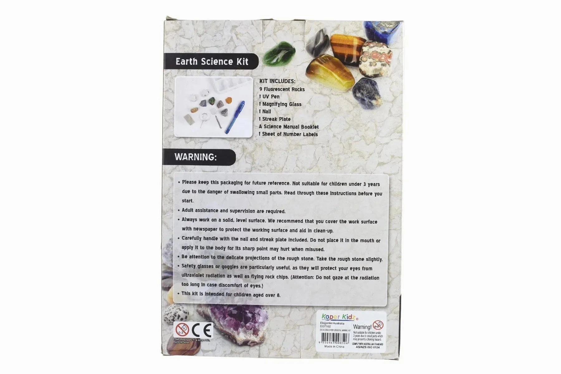 Kaper Kidz Toys Deluxe Fluorescent Rocks Science Kit