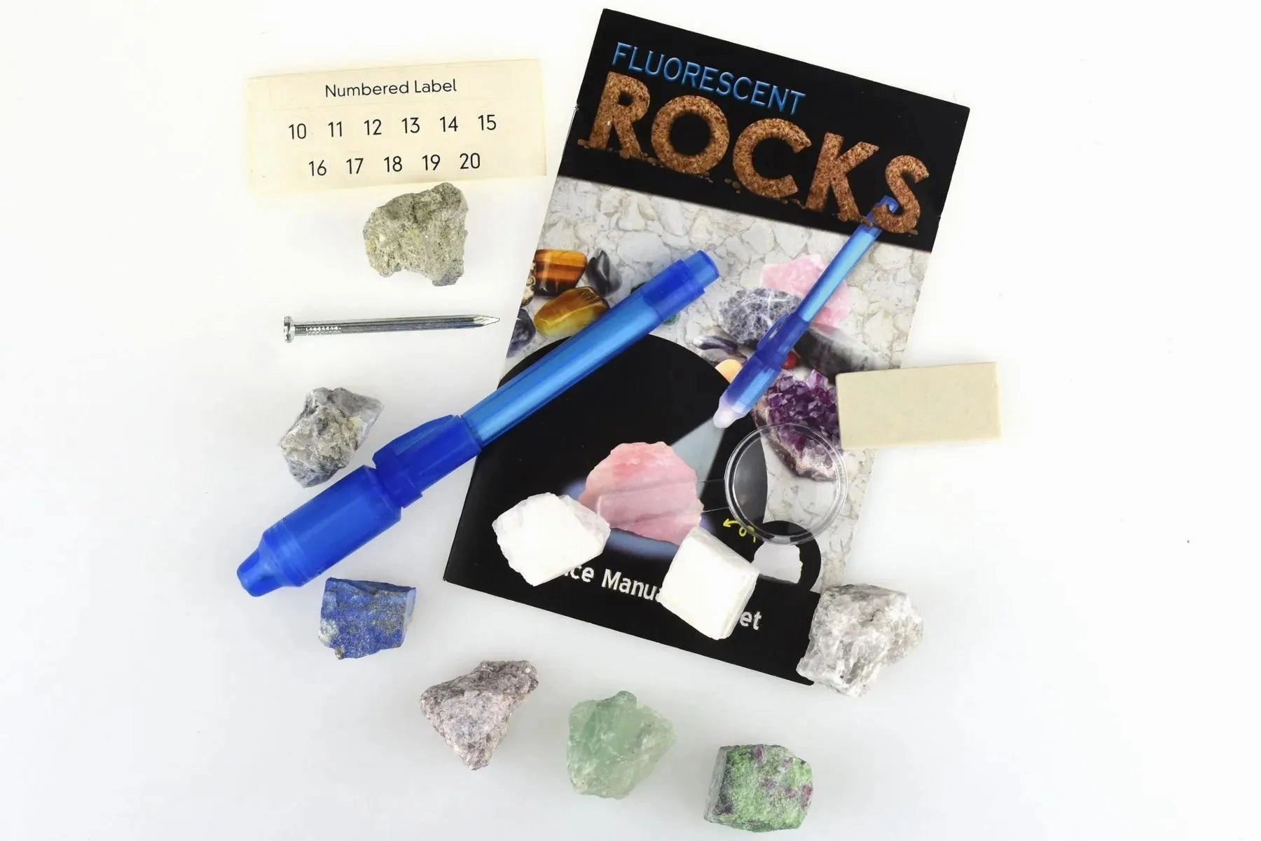 Kaper Kidz Toys Deluxe Fluorescent Rocks Science Kit