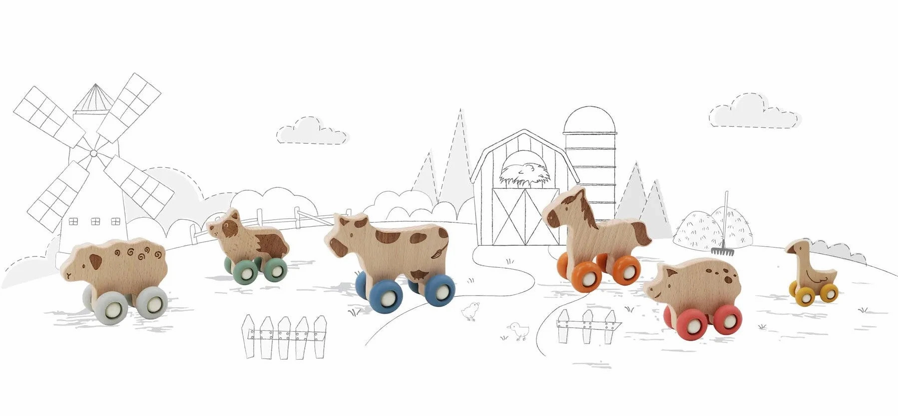 Kaper Kidz Toys Ecowheels Farm Movers