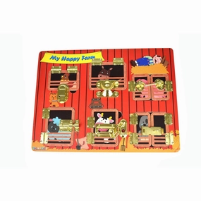 Kaper Kidz Toys Kaper Kidz - Latches Puzzle - My Happy Farm