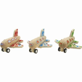 Kaper Kidz Toys Kaper Kidz - Wooden Pull Back Airplane