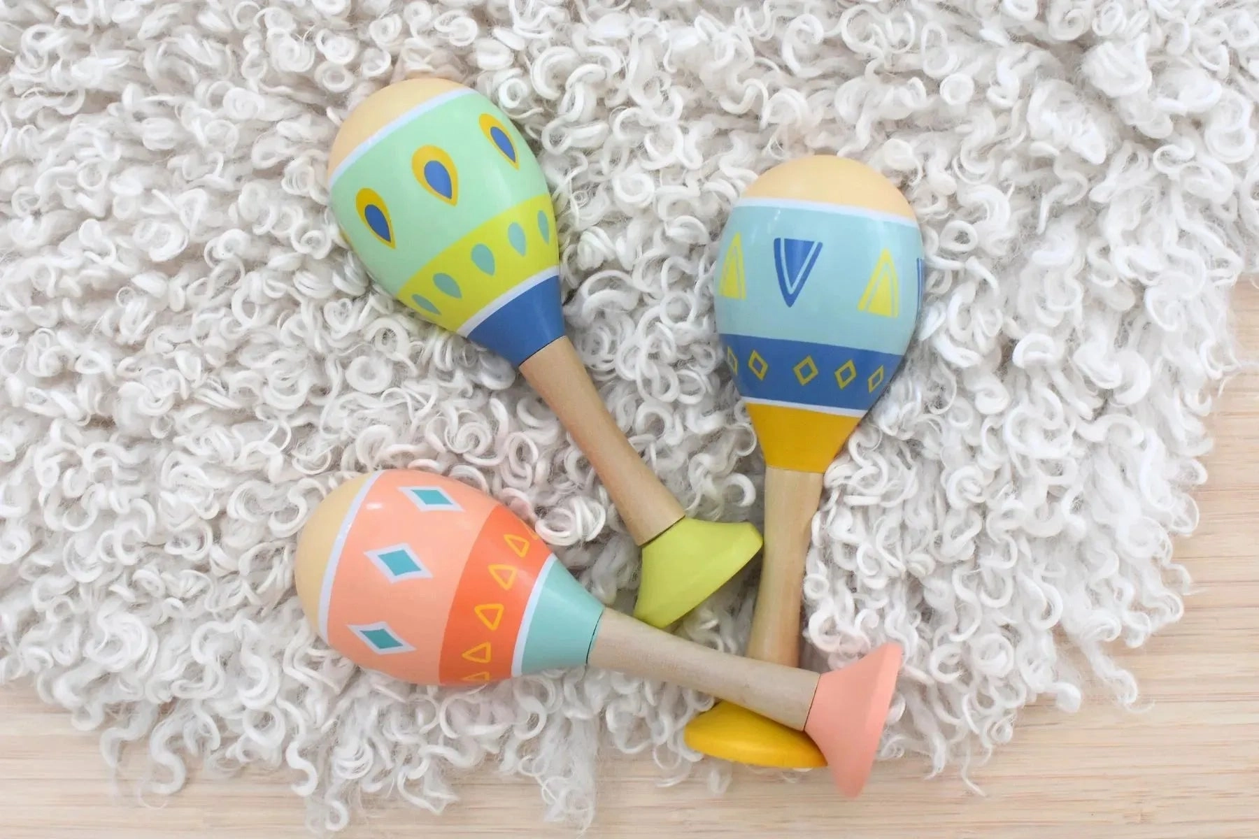 Kaper Kidz Toys Pattern Play Maracas With Base