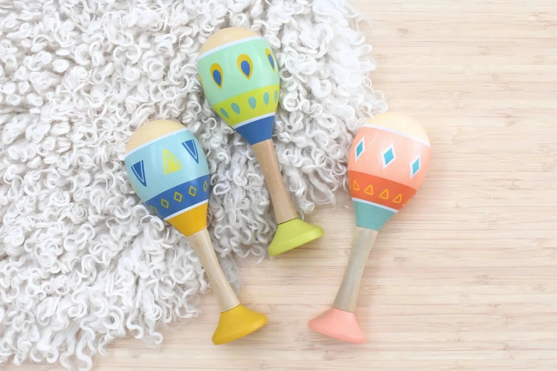 Kaper Kidz Toys Pattern Play Maracas With Base