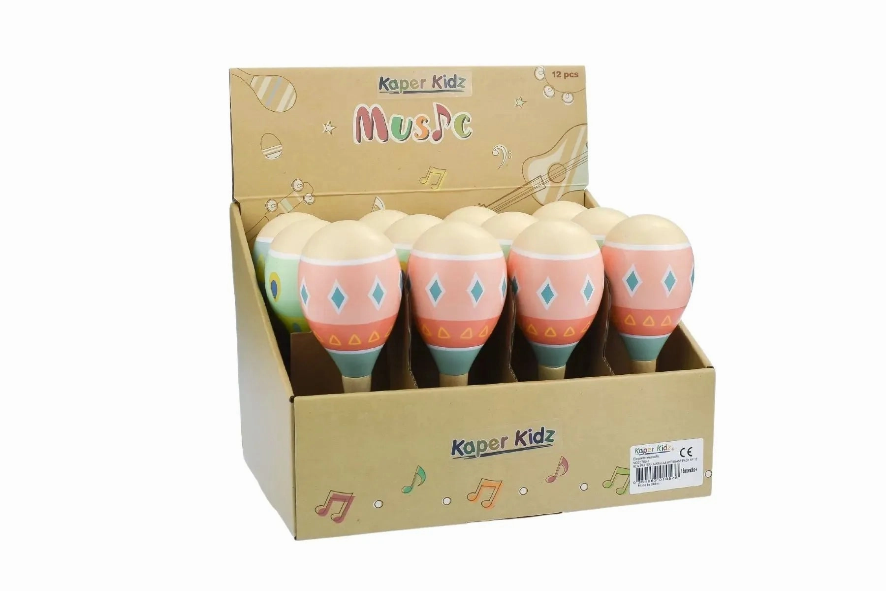 Kaper Kidz Toys Pattern Play Maracas With Base