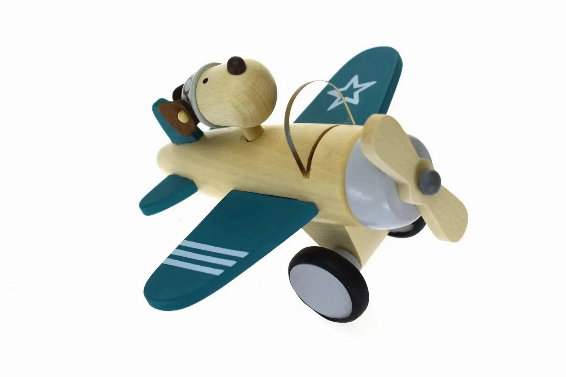 Kaper Kidz Toys Retro Plane With Cute Dog Driver - Large