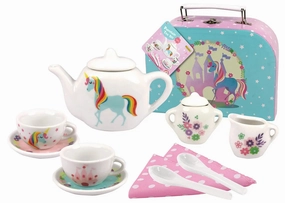 Kaper Kidz Toys Unicorn Porcelain Tea Set 13 Piece Set