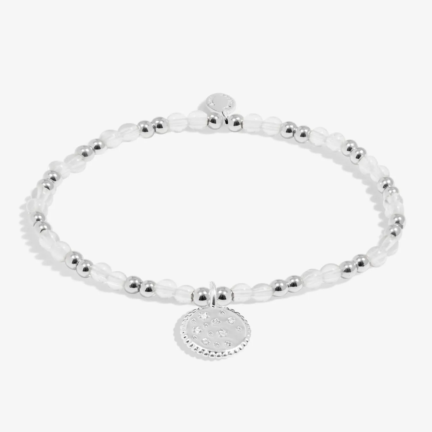 Bracelet pour enfants en argent plaqué avec pierre de naissance d'avril C785 Joma Jewellery