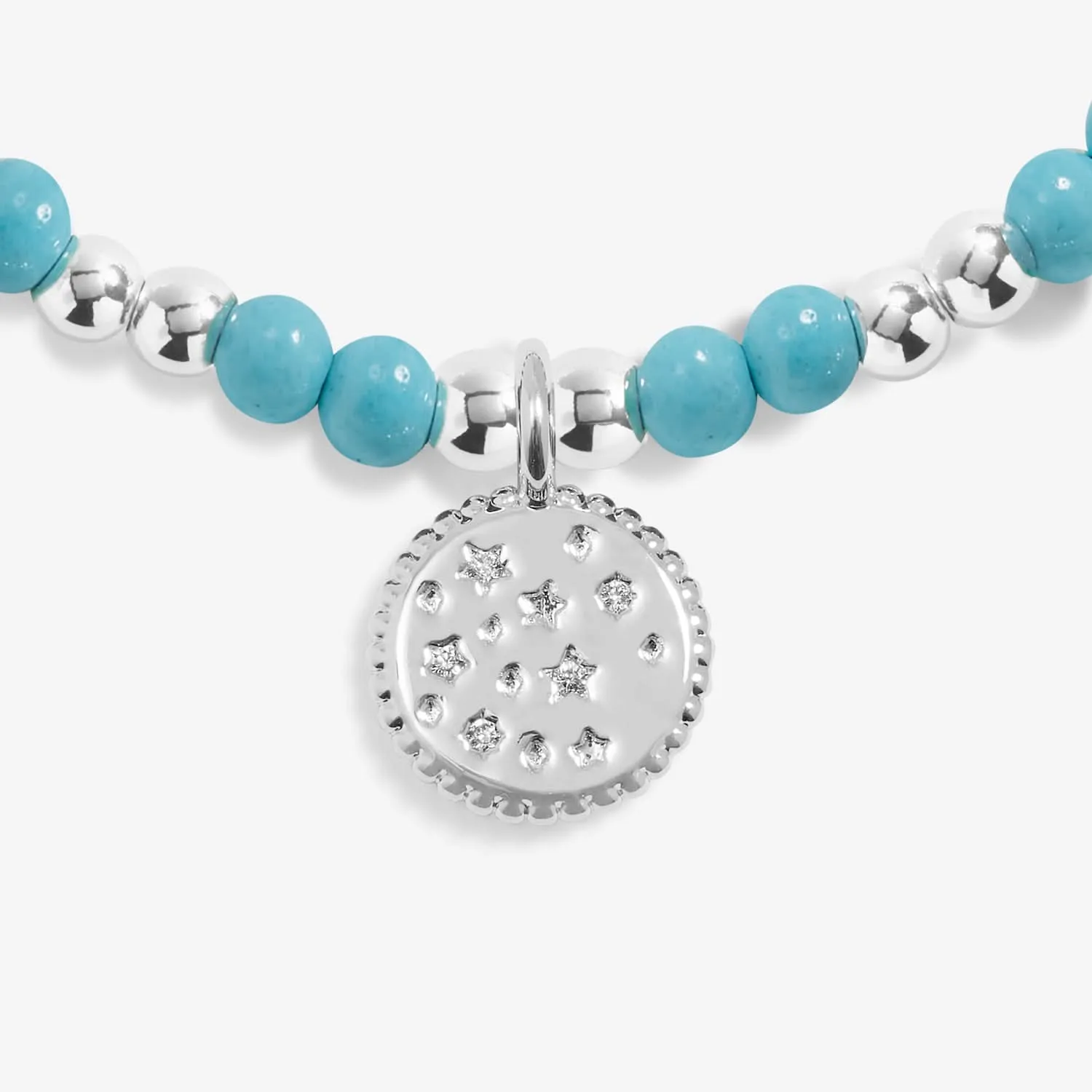Bracelet pour enfants en argent plaqué avec pierre de naissance de décembre C793 Joma Jewellery