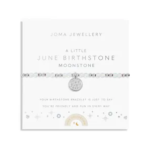 Bracelet en argent plaqué pour enfants avec pierre de naissance de juin C787 Joma Jewellery