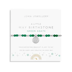 Bracelet en argent plaqué avec pierre de naissance de mai pour enfants C786 Joma Jewellery