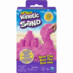 Kinetic Sand Pink Neon Box With Primary Colours