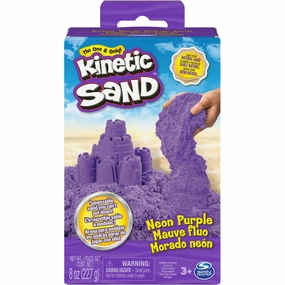 Kinetic Sand Purple Neon Box With Primary Colours